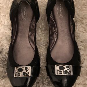 Coach black flats